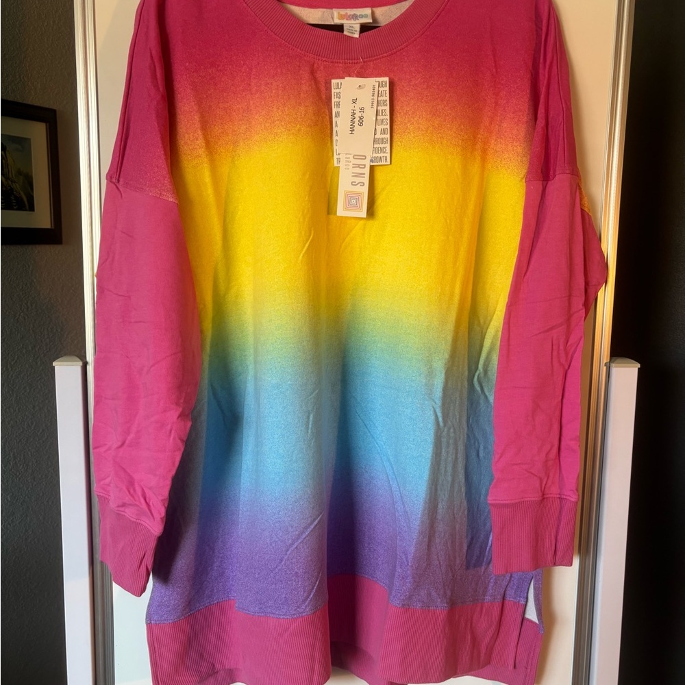 LuLaRoe Rainbow hombre Hannah Sweatshirt